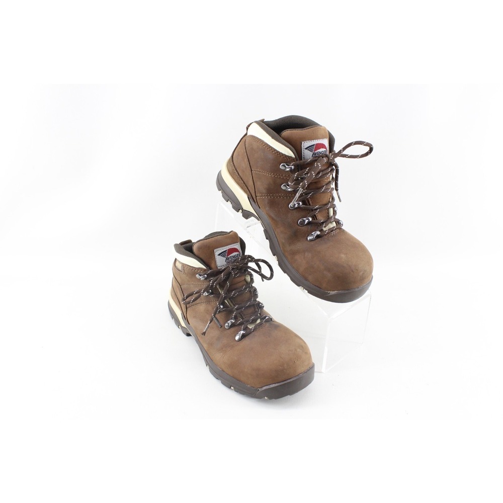 Avenger Women's Composite Toe Waterproof Hiker Work Boot A7156 Chocolate 6.5W US